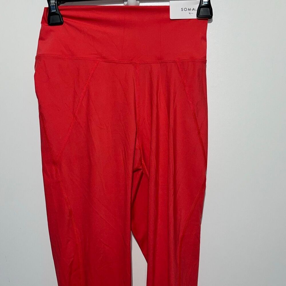 Soma Wknd 360 Women's Red Pull-On High-Waisted Yoga 7/8 Leggings Size Small‎ NWT - Picture 3 of 8